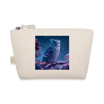 Mystic Galaxy Owl Cyberpunk Fantasy Art - Organic Pouch - nature - Front