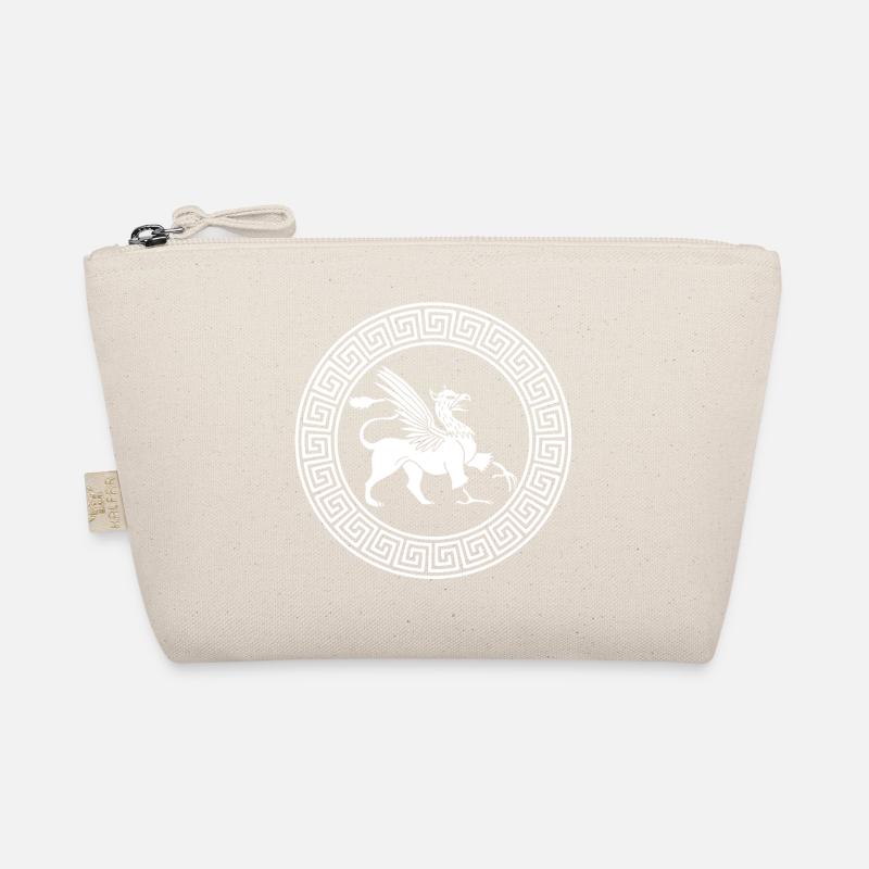 Ancient White Griffin Symbol Organic Pouch