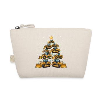 Cadeau drôle de sapin de Noël Bulldozer - Trousse biologique - nature - Devant