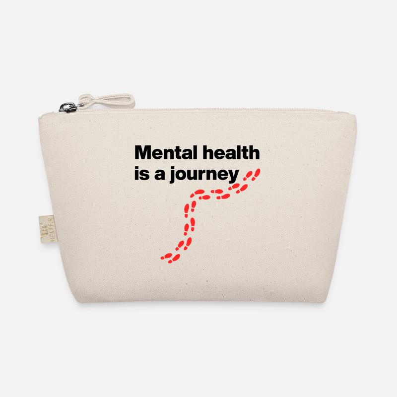 Mental health is a journey. Du schaffst das  - Bio-Täschchen - Natur