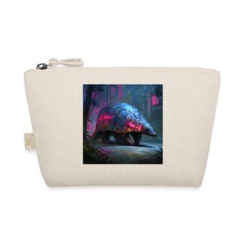 Cyberpunk Pangolin Neon Jungle Sci-Fi Art - Organic Pouch - nature - Front
