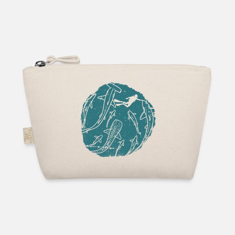 Tiefozean-Silhouettenkreis - Bio-Täschchen - Natur