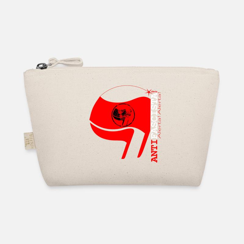 Antifascista Vertical Lettering & Drapeau (w-rouge) Trousse biologique