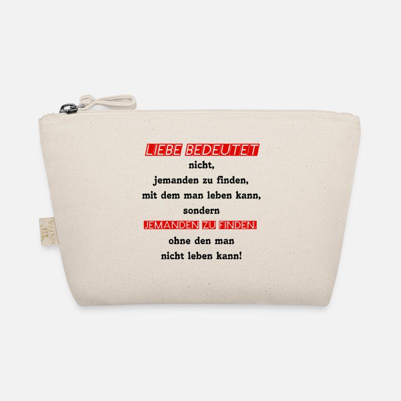 ♡ SPRUCH -> LIEBE BEDEUTET ♡ Bio-Täschchen