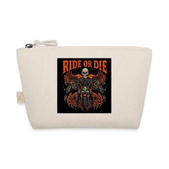 Ride or Die Skull Rider - Organic Pouch - nature - Front