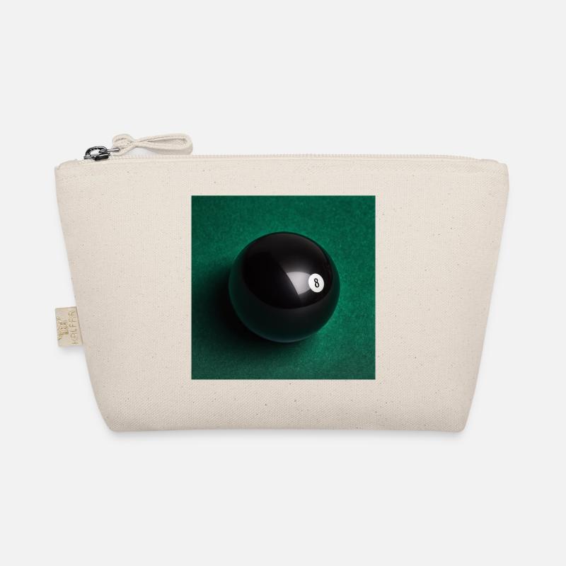 Black 8-Ball on Felt Organic Pouch
