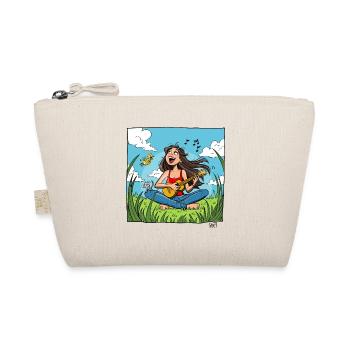 Girl_Ukulele - Organic Pouch - nature - Front