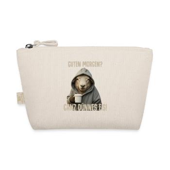 Morning Coffee with Sheep Pullover Hoodie - Organic Pouch - nature - Front