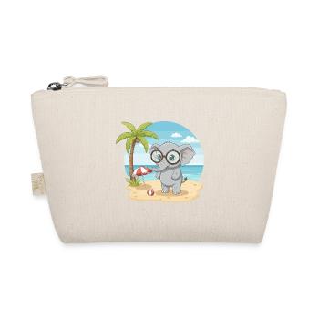 Beau éléphant mignon avec des lunettes vacances d’été sur la plage - Trousse biologique - nature - Devant