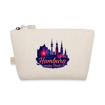 Hamburg Pearl City Silhouette Harbor Gift - Organic Pouch - nature - Front