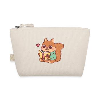 Cute Squirrel Reading A Book - Organic Pouch - nature - Front