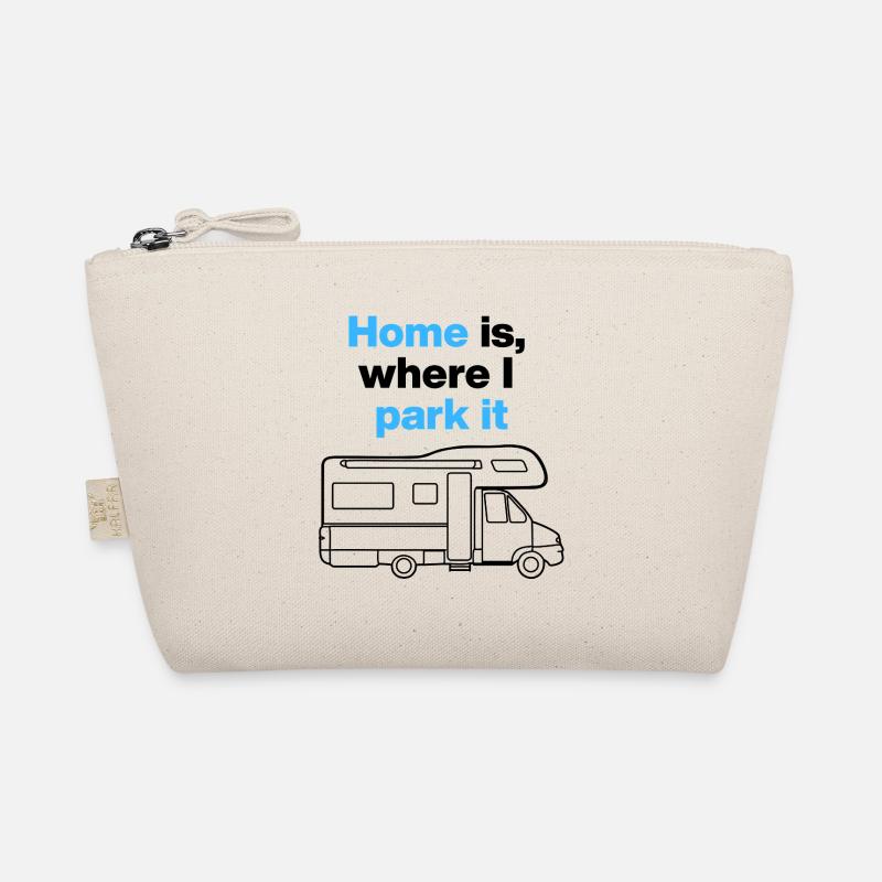 Home is where I park it. Campervan und Roadtripper - Bio-Täschchen - Natur