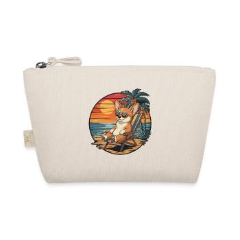 Funny Chihuahua Dog on Beach Summer Sunset - Organic Pouch - nature - Front