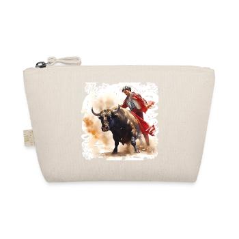 Matador and bull in red cape - Organic Pouch - nature - Front