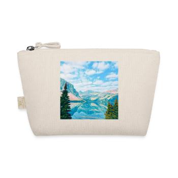 Sky blue mountain lake reflection - Organic Pouch - nature - Front
