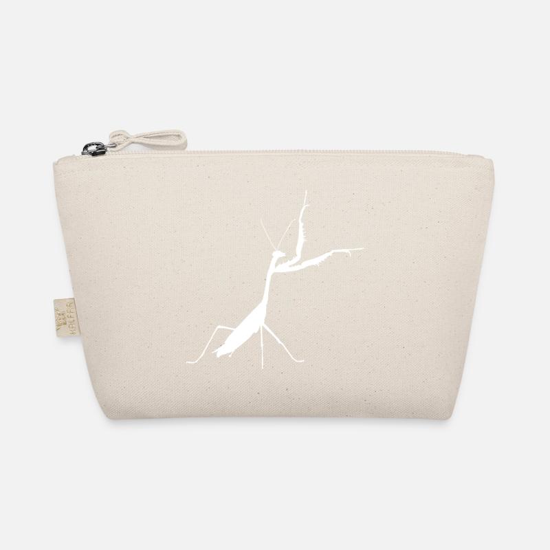 Praying mantis white - Organic Pouch - nature