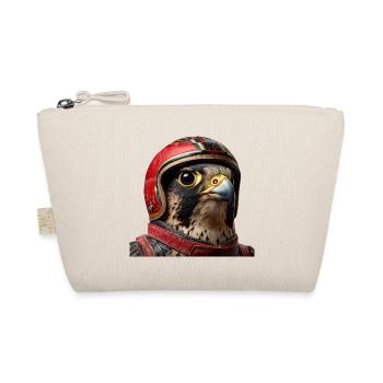 Faucon avec casque de course Moto vintage Oiseau de proie - Trousse biologique - nature - Devant