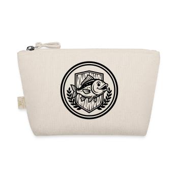 Angler Coat of Arms Fish Club Logo Vector - Organic Pouch - nature - Front