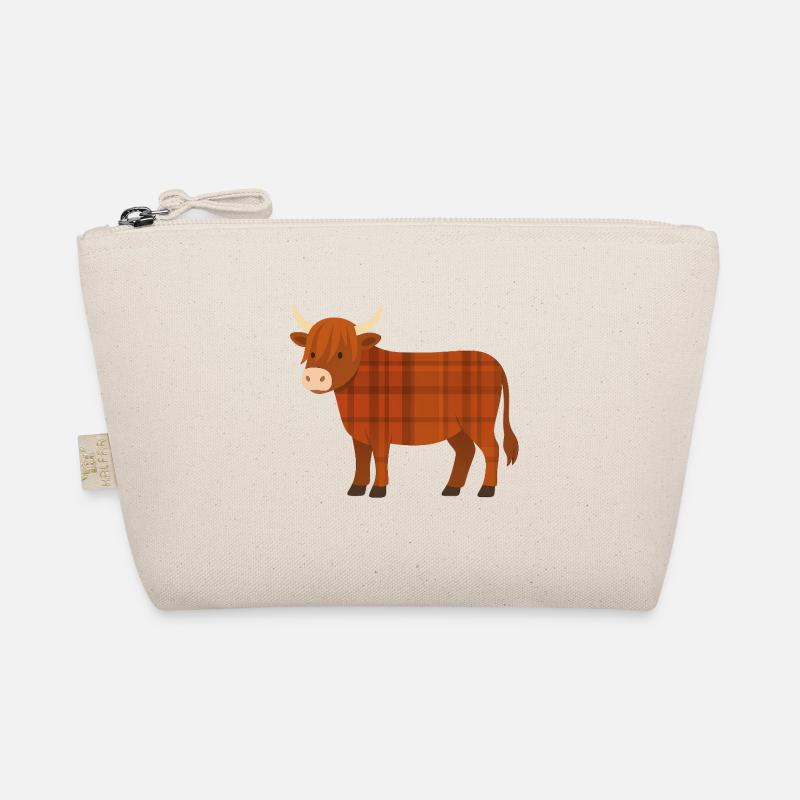 Warm tartan cow Organic Pouch