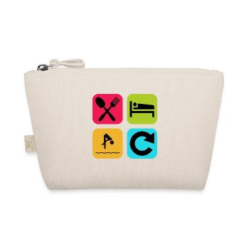 Eat Sleep Diving Repeat Funny Quote Scuba - Organic Pouch - nature - Front