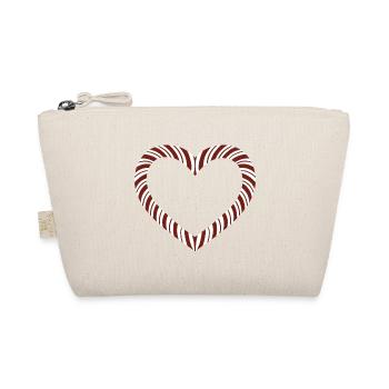 Candy Cane Heart - Organic Pouch - nature - Front