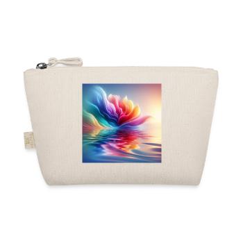 Abstrakte Blumenwellen 1 - Bio-Täschchen - Natur - Vorne