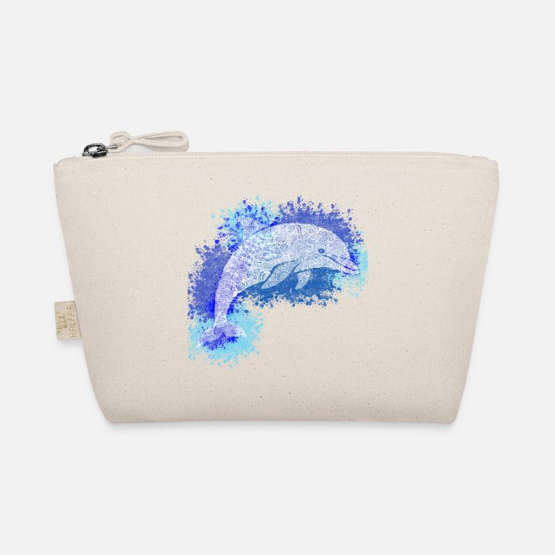 Zentangle Dolphin Organic Pouch