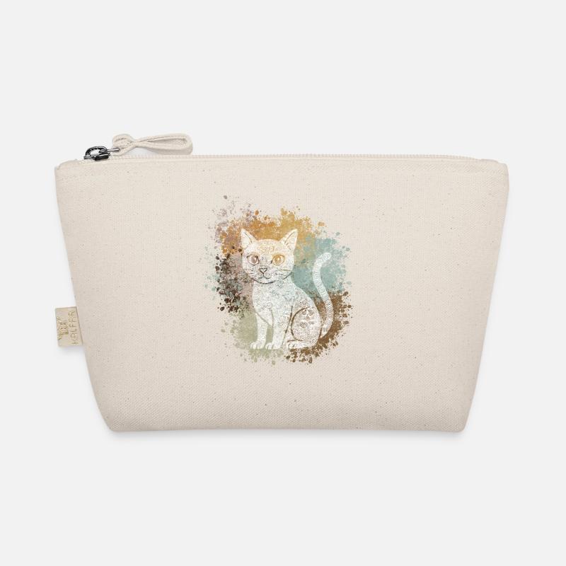 Zentangle-Katze Bio-Täschchen