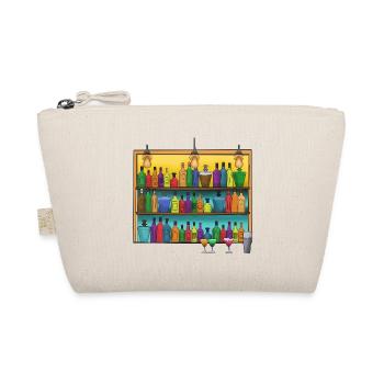 Colorful Bar Bottles Collage - Organic Pouch - nature - Front