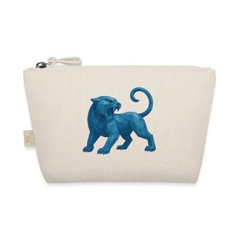Blue Geometric Lion - Organic Pouch - nature - Front