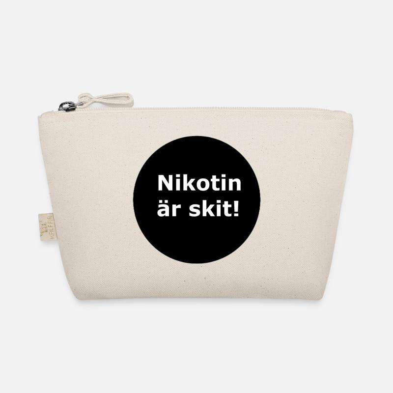 Nikotin ist Mist (Schwarzer Kreis) Bio-Täschchen