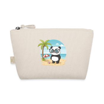 Vacances d’été sur la plage avec un panda mignon aux lunettes - Trousse biologique - nature - Devant