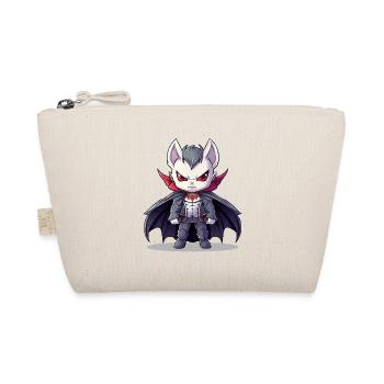 Chibi Vampir im Anzug mit Cape - Bio-Täschchen - Natur - Vorne