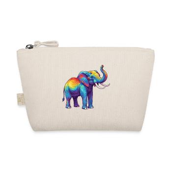 Aquarelle Pop Art Coloré d’Éléphant Arc-en-ciel - Trousse biologique - nature - Devant
