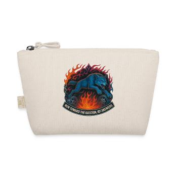 Blue wolf in a circle of flames - Organic Pouch - nature - Front