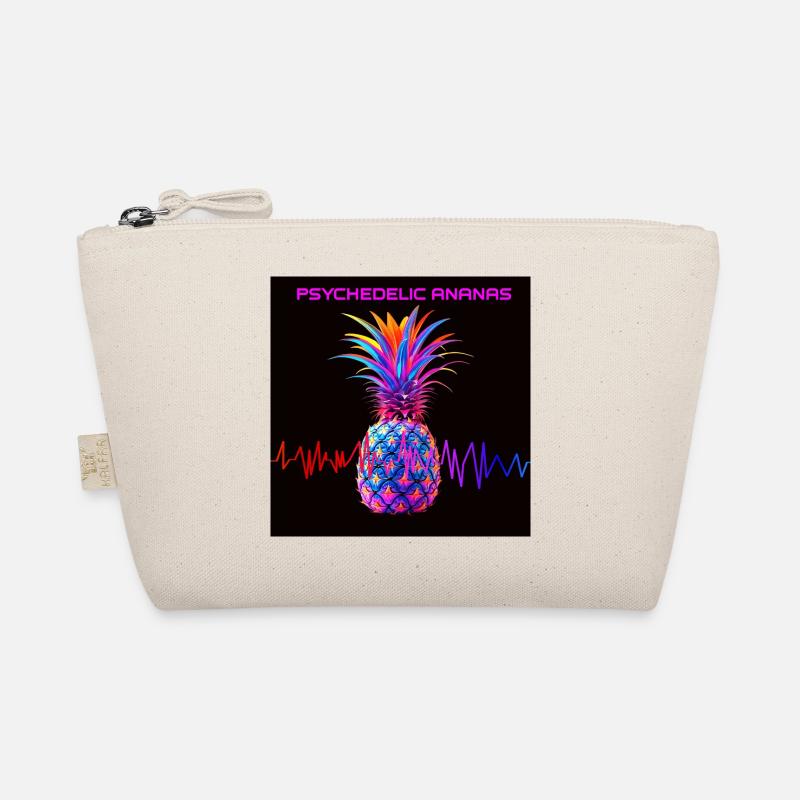 Psychedelic pineapple neon print Organic Pouch