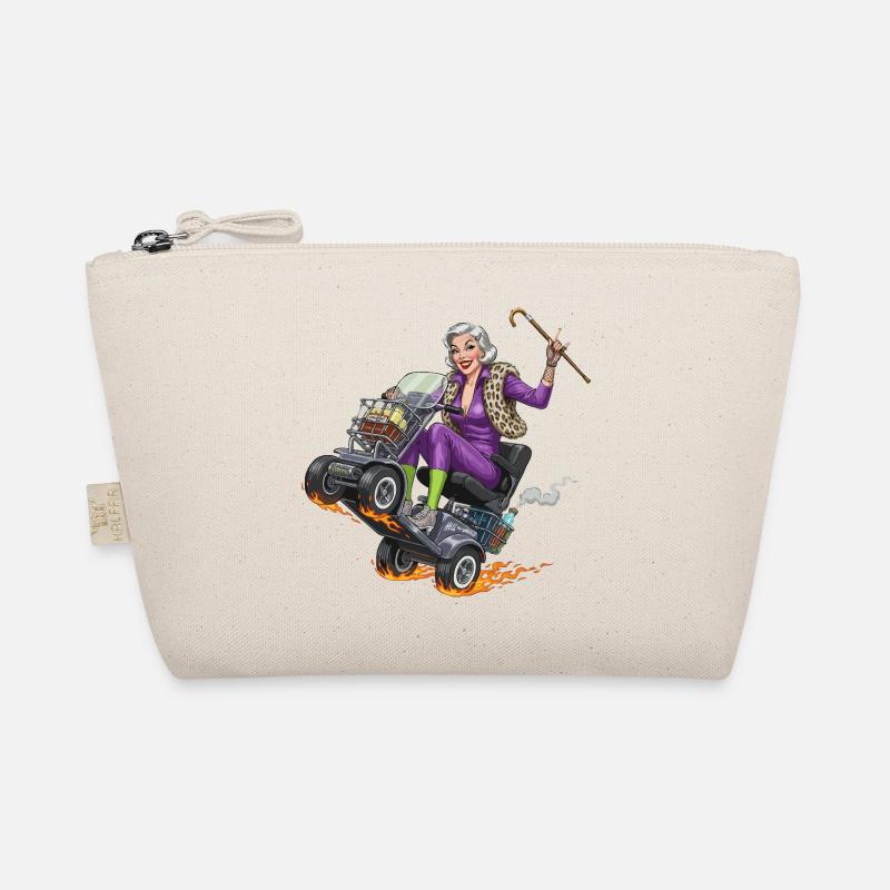 Granny Purple auf Renn-Elektroroller Bio-Täschchen