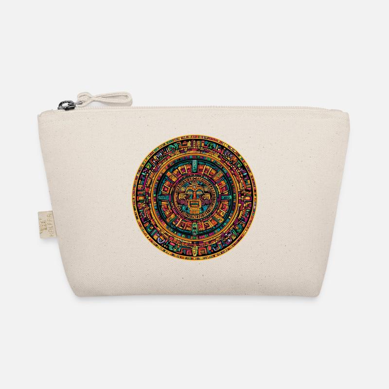 Cercle solaire aztèque en un éclatement de couleurs Trousse biologique