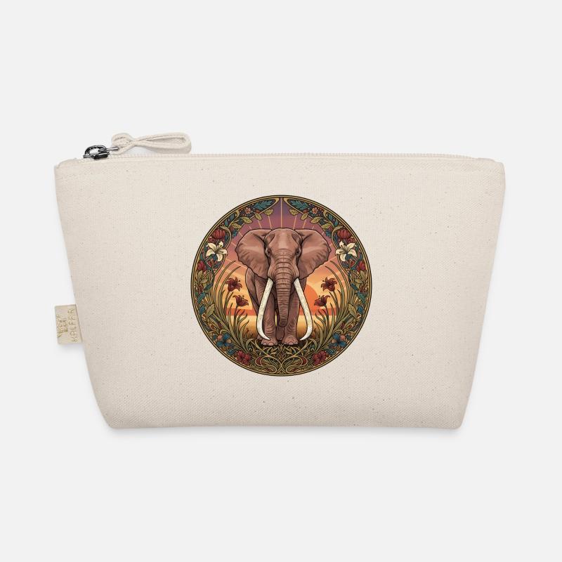 Portrait d’éléphant dans un cercle de fleurs Trousse biologique