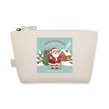 Christmas Santa with sack and candy cane - Organic Pouch - nature - Front
