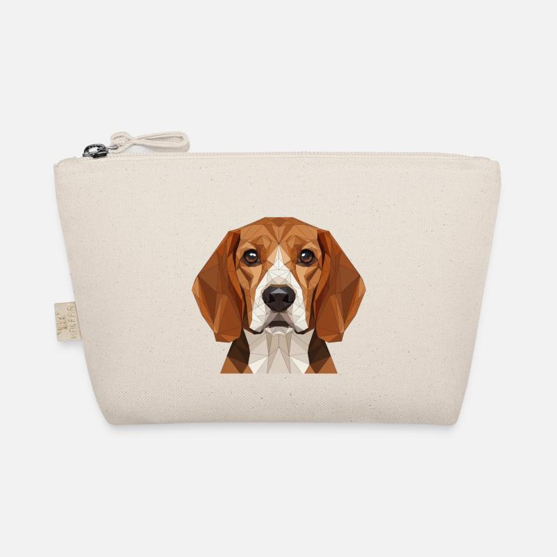 Polygon Beagle Portrait Organic Pouch