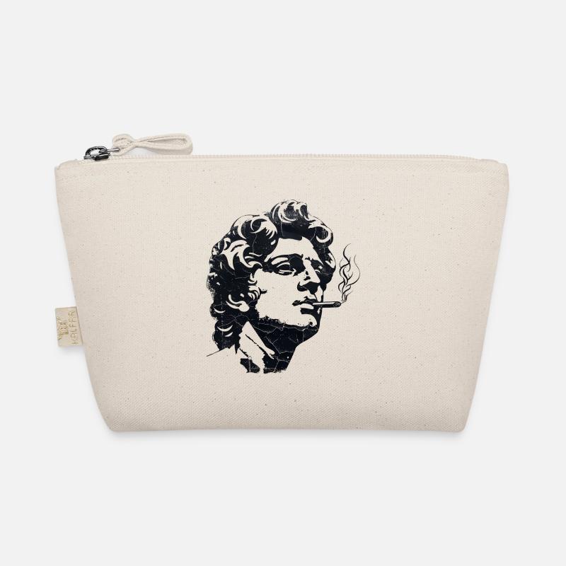 Antike Statue raucht Zigarette – Dark Art Bio-Täschchen