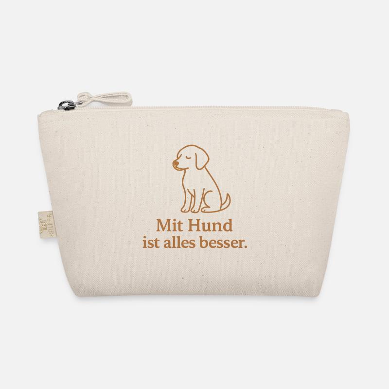 Dog motif: Everything is better with a dog Organic Pouch