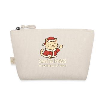 Santa Paws arrive en ville – Christmas Cat - Trousse biologique - nature - Devant