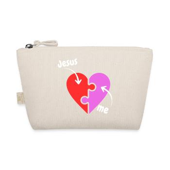 Jesus and me puzzle Heart - Christian - Organic Pouch - nature - Front