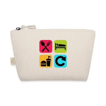 Eat Sleep Food Repeat Funny Quote Chef - Organic Pouch - nature - Front