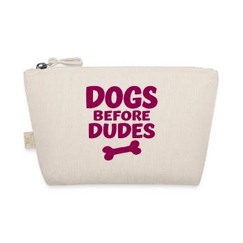 Dogs Before Dudes Dog Love Statement - Organic Pouch - nature - Front