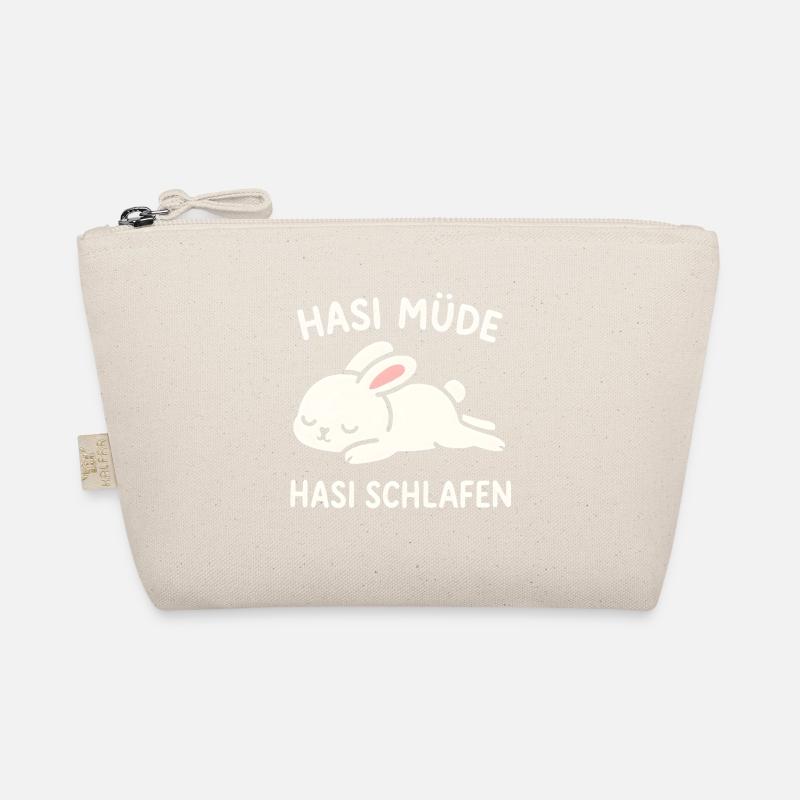 Hasi müde – Hasi schlafen | Süßer Hase - Bio-Täschchen - Natur