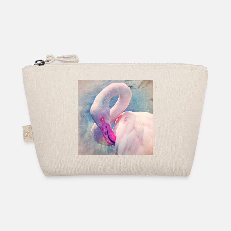 Flamingo im Pastelllicht Bio-Täschchen