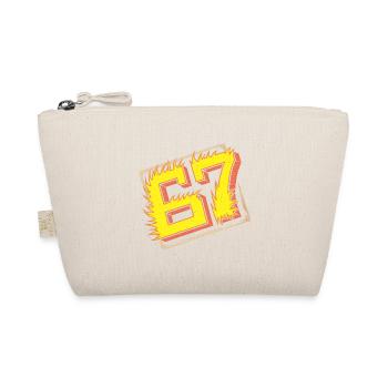 Flaming 67 Brainrot  Emblem - Organic Pouch - nature - Front